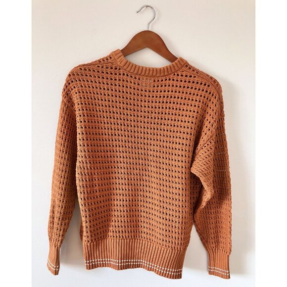 Varley Fox Knit Crew Sweater Almond Size Small - Picture 5 of 11